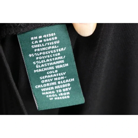 Lauren Ralph Lauren Black Ruched Dress-Size 6-Great Condition - Picture 6 of 8